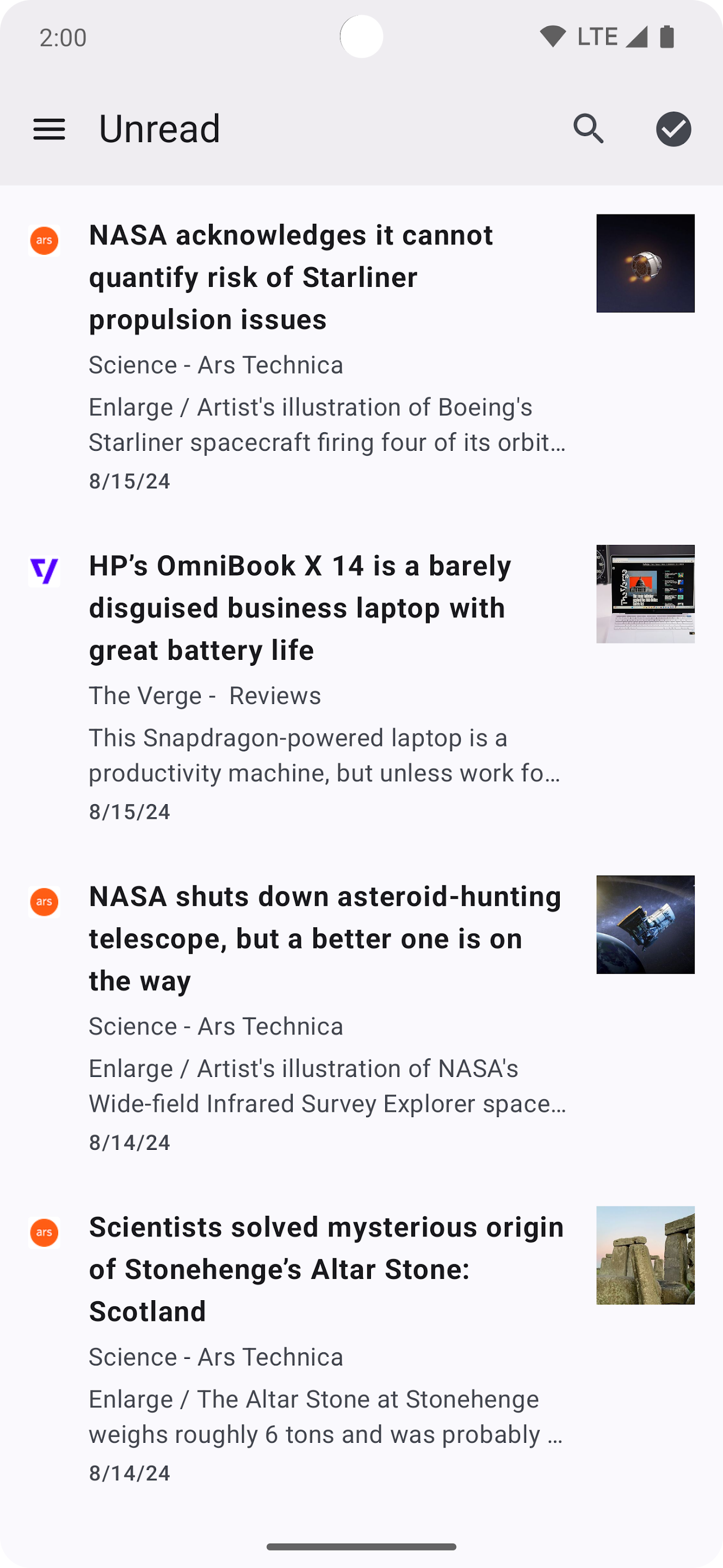 Image of the CapyReader application on a mobile device