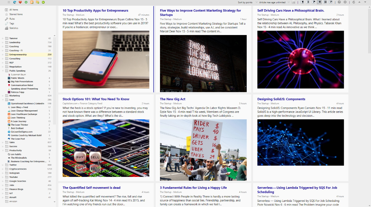 Image of the Feedbro application