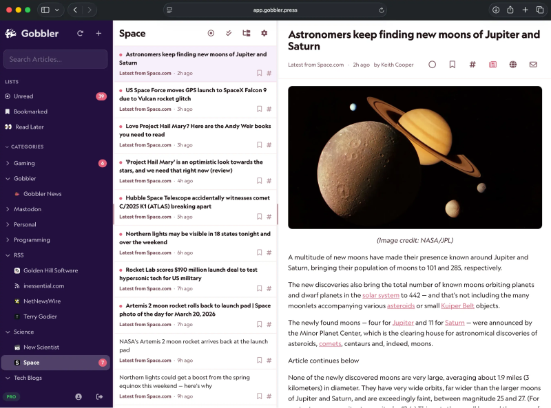 Image of the Gobbler application
