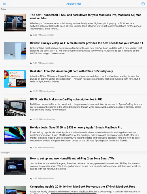 Image of the Newsify application