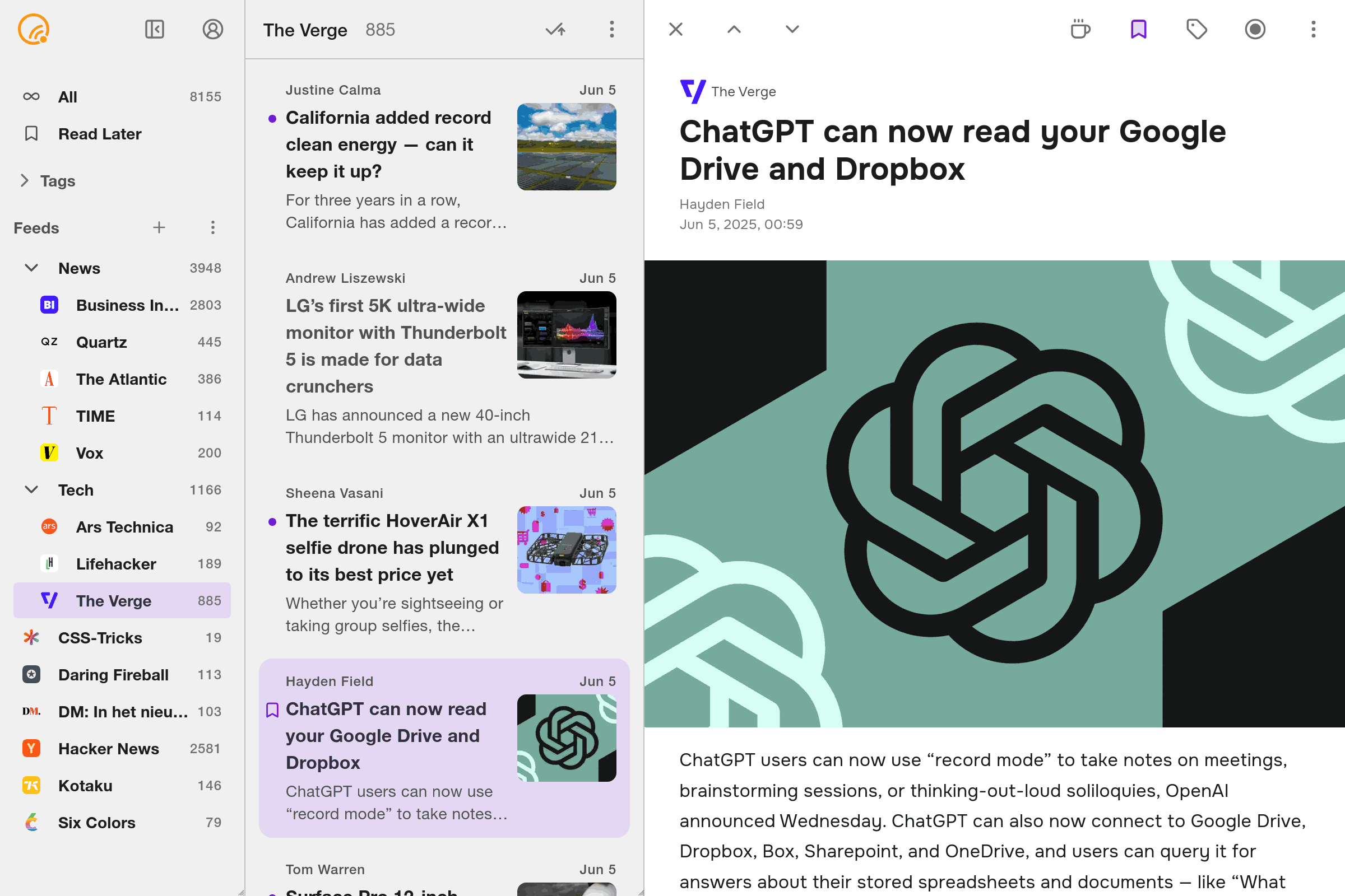 Image of the QiReader application