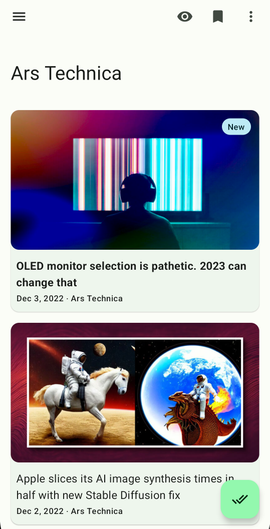 Image of the SpaceCowboy Feeder application