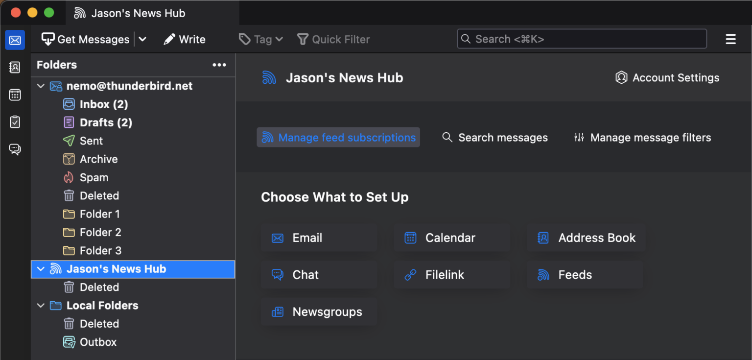 Image of the Thunderbird application