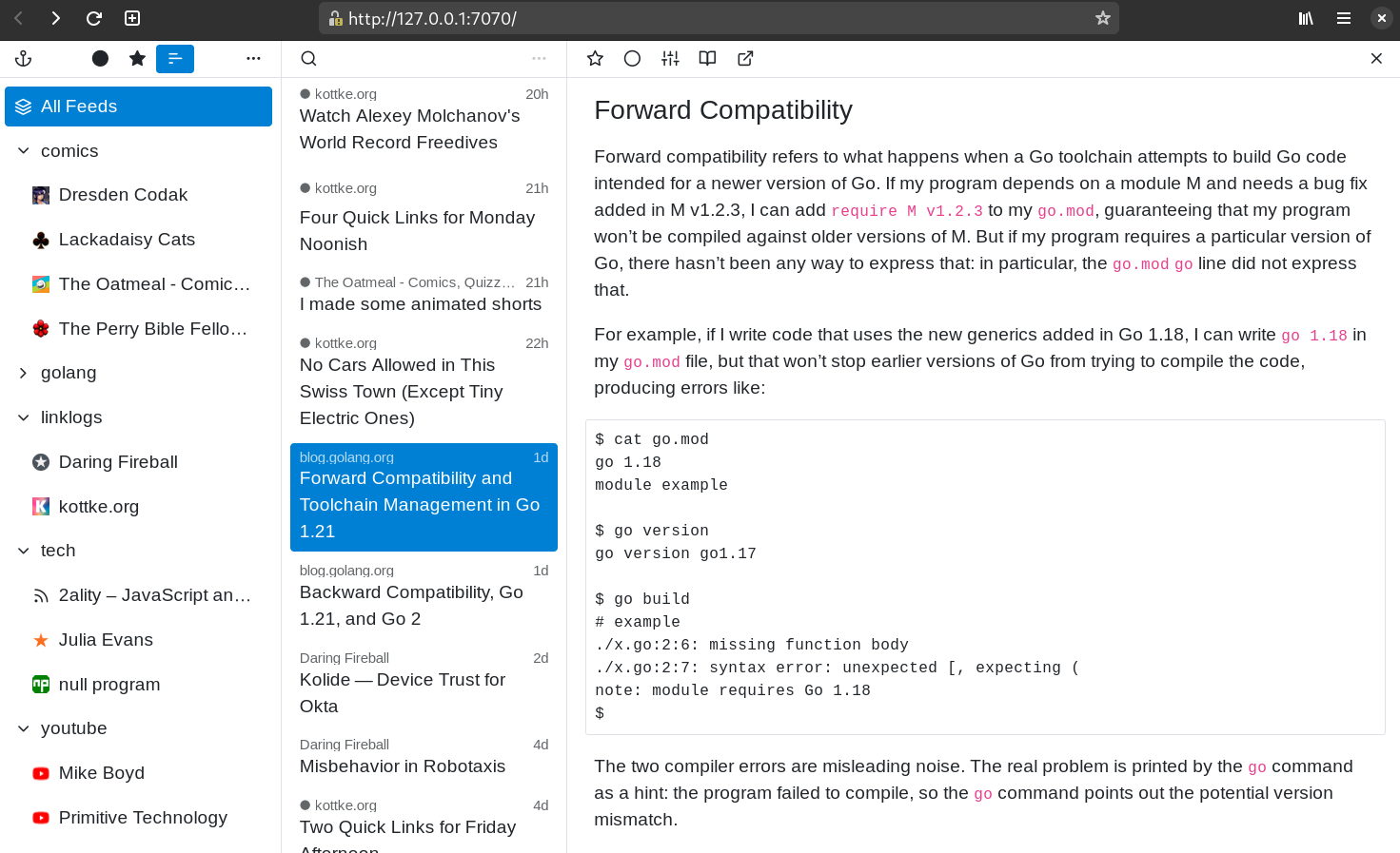 Image of the Yarr application